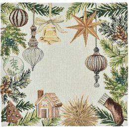 Vianočné gobelínové prestieranie na stôl Xmas Decor 32x32cm, Sander