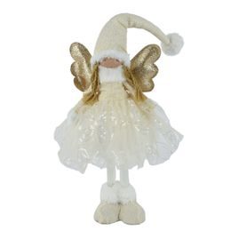 Vianočná dekorácia anjel Dany s flitrovou sukňou, 16x22x50 cm