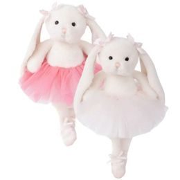 Plyšový zajíček baletka Dancing Jayleen růžová/bílá sukně 1ks, 25 cm