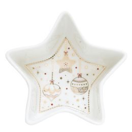 Vianočná porcelánová miska Christmas Lights 15x5cm, Easy Life