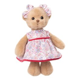 Plyšový medvídek Isabella v růžových šatech hnědý, 25 cm