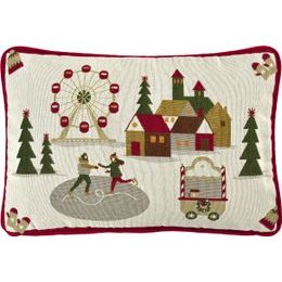 Vánoční gobelínový polštář s výplní X-mas Joyride 32x48 cm, Sander