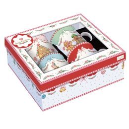 Vianočná sada šálky a podšálky na espresso 2ks Let it Snow 120ml, Easy Life
