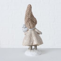 Vánoční figurka dívka v čepici 8x8x18cm