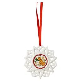 Vánoční ozdoba vločka se psem Christmas Lights, 7,8 cm, Rosenthal