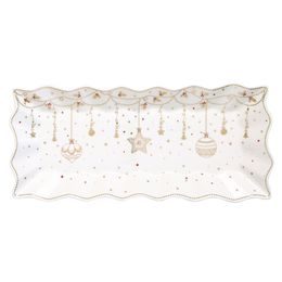Vánoční porcelánový podnos Christmas Lights 40x18cm, Easy Life
