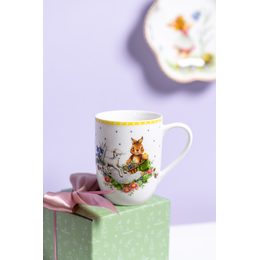 Porcelánový hrnek na čaj levandule, 11x8 cm