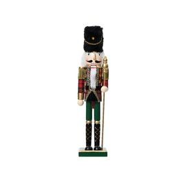 Vánoční dekorace figura dřevěný Louskáček s čepicí, 9x7,5x38 cm