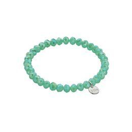 Náramek se skleněnými krystaly zelený 3-8mm 1ks, 18 cm