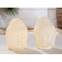 Keramická dekorácia Budha s LED osvetlením 1ks, 10x11x14 cm