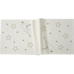 Vianočný behúň na stôl Stardust biely 50x150cm, Sander