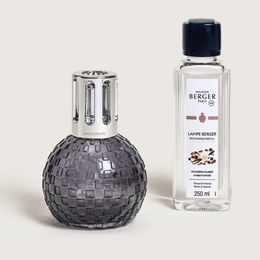 Maison Berger Paris - Dárková sada: Katalytická lampa Disco šedá + Ambrový prach, 250ml