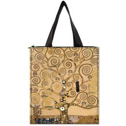Dámska taška cez rameno Tree of Life Gustav Klimt, 35x32x12 cm