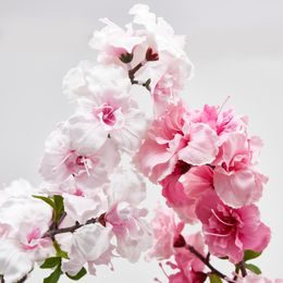 Umělá květina větvička magnolie tmavě růžová, 53 cm
