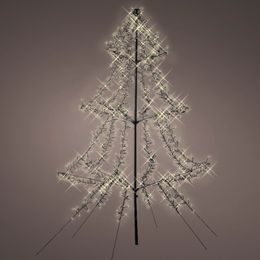 Vánoční venkovní dekorace 3D strom s LED osvětlením, 130x200 cm