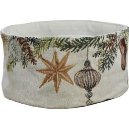 Vianočný gobelínový košík na pečivo Xmas Decor 10x18 cm, Sander