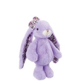 Plyšový zajíček Friendly Kanina květované uši fialový, 22 cm