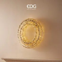 Vánoční světelný věnec zlatý 720 LED, 60 cm