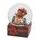 Vánoční dekorace hrací sněžítko dárek s medvídkem 1ks, 20x15 cm