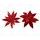 Vánoční hvězda na klipu červená, 30 cm