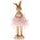 Velikonoční dekorace zajíc/zaječice růžový 1ks, 11x7cm 2x24cm