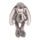 Plyšový zajíček Cornelius s šálou šedý, 30 cm