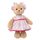 Plyšový medvídek Isabella v růžových šatech hnědý, 25 cm