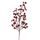 Vianočná umelá vetvička červených bobúľ s flitrami, 5x16x68cm