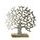 Dekorácie kovový strom života na dřevěmém kline, 8x49x46 cm
