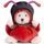 Plyšový medvídek LadyBug Ziggy beruška, 15 cm