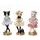 Dekorace figura kočičí dáma v outfitu 1ks, 4x7,2x18x5cm