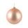 Vánoční skleněná ozdoba koule matná broskvová, 15 cm
