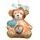 Vánoční skleněná ozdoba medvídek První Vánoce v krabičce 1ks, 8x5,5x10x5cm