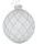 Vánoční skleněná ozdoba s flitry bílá 1ks, 8 cm