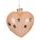 Vánoční skleněná ozdoba srdce 1ks, 9x6,7x10,3 cm