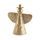 Vánoční kovový svícen/dekorace anděl zlatý, 25,5x23x12,5 cm