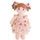 Plyšová panenka Ninka v květovaných šatech, 25 cm
