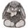 Plyšový zajačik Russel so šatkou tmavosivý, 35 cm