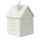 Vánoční keramická ozdoba malý domeček bílý 1ks, 4x4x6,5 cm