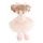 Plyšová bábika s tmavými vlasmi Little Ballerina ružová 1ks, 15 cm
