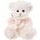 Plyšový medvedík Theodor s mašľou biely, 30 cm