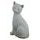 Keramická dekorácia mačka Olbia krémová, 9x12x19,5 cm