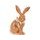 Velikonoční dekorace keramický zajíc hnědý, 19x24x11 cm
