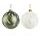 Vianočná sklenená ozdoba guľa zelená/biela matná 1ks, 12 cm