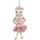 Dekorace figura kočičí dáma v outfitu na zavěšení 1ks, 3,2x2,5x10,2cm
