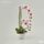 Umělá květina v bílém květináči orchidej růžová, 50 cm