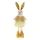 Velikonoční dekorace zaječice žlutá/béžová, 13x8x49 cm