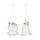 Keramická závěsná konvalinka/zvoneček bílá 1ks, 6,5x5,5 cm