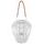 Prútený drevený lampáš Willow biely 1ks, 26-37 cm