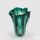 Skleněná váza Drappo zelená, 27x22 cm